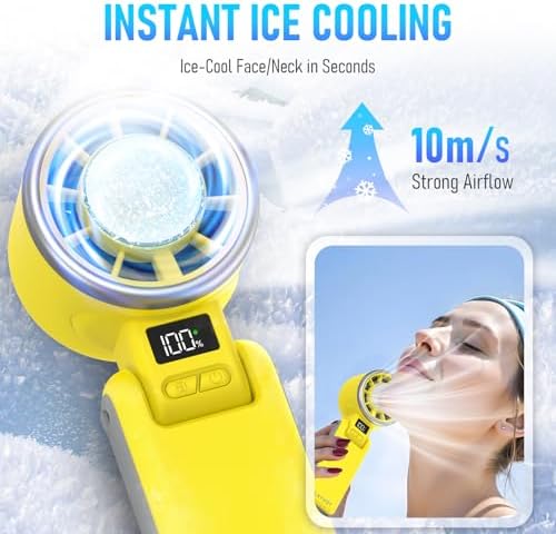 PlayHot Portable Handheld Cooling Fan, Travel Essentials, Gifts for Women - Image 2