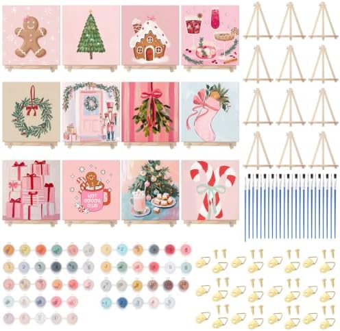 YooNotee 12 Pack Christmas Paint by Numbers Kit by Unknown