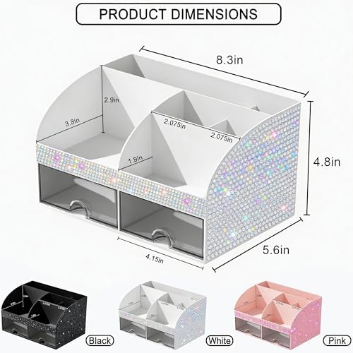 COMFYROOM Makeup Organizer, Bathroom Organizer (Bling White) - Image 2