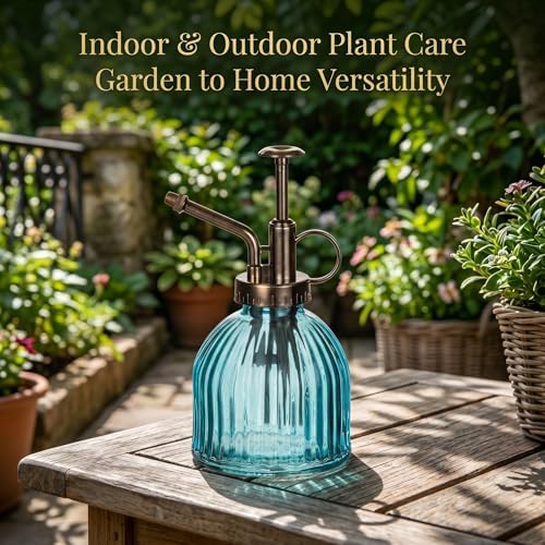Topadorn Glass Plant Mister, 6 oz Vintage Plant Spray Bottle for Indoor Plants, Hand Pump Water Mister for Houseplants, Succulents & Terrariums - Image 5