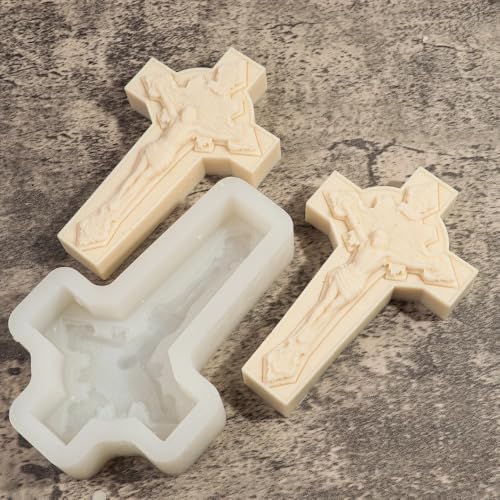 Candle Molds - Silicone Mold for Candles Making, DIY 3D Moulds for Soy Wax, Beeswax, Scented Candle, Valentine's Day Gifts (Crucifix) - Image 6