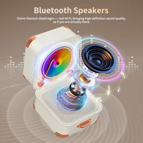 Portable Bluetooth Speaker,Mini Record Player,HD Sound Quality, Mini Bluetooth Speaker, up to 8 Hours of Play Time,TWS Pairing,Suitable for Family Parties, Birthday Gifts，2026 Spring Women's Gifts - Image 3