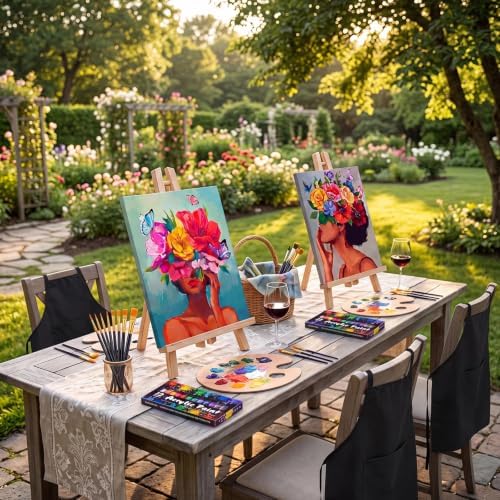 Sherr 36 Pcs Pre Drawn Canvas Painting Kits for Adults Cute Printed to Paint Set 8" x 10" Stretched Panels Artistic Women Theme Painting for DIY Art Sunmmer Date Night Party Favor - Image 2