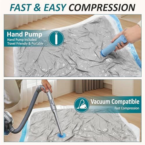 Vacuum Storage Bags with Hand Pump, Vacuum Seal Space Saver Bags,30 Combo - Image 6