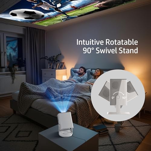 HP MC425 Portable Full HD Projector, WiFi and Bluetooth, Short Throw Lens, 4K Support, Auto Focus & Keystone Correction, Designed to work with PD Power Bank for Home Theater and Outdoor Movies - Image 6