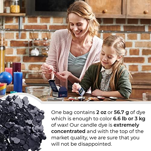 Black Candle Dye 2 oz for Soy Candle Making – Wax Color Chips - Image 4