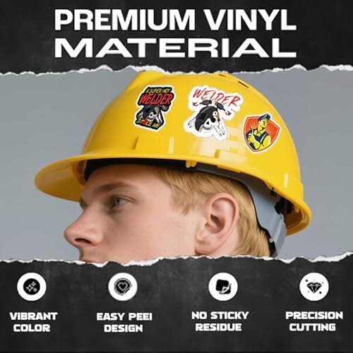 200 PCS Funny Hard Hat Stickers - Waterproof Vinyl Stickers for Adults (No Repeat) - Sarcastic & Breakroom Humor for Helmets, Toolboxes, Cars, Water Bottles, Laptops - Blue Collar Gifts for Men - Image 3
