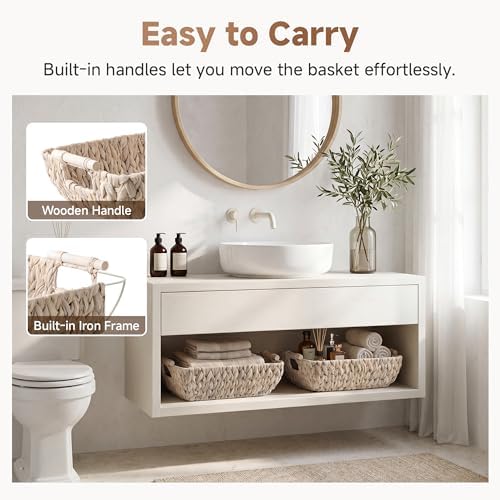 StorageWorks Wicker Baskets for Storage, Storage Baskets for Decor - Image 4