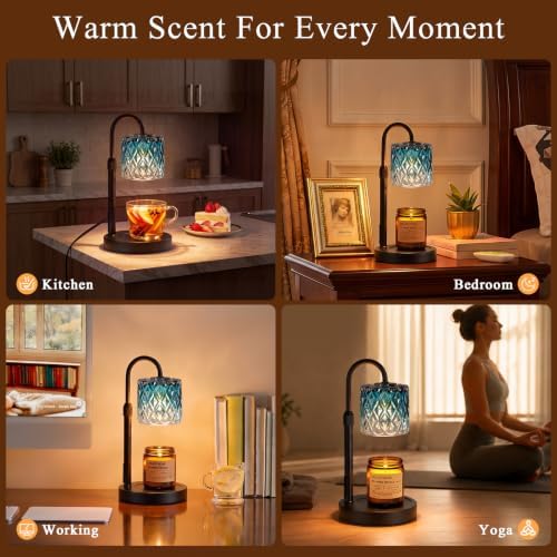 Candle Warmer Lamp with Timer, Birthday Gifts for Women, Room Decor, Blue - Image 6
