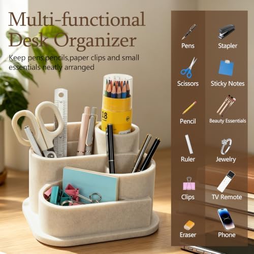 Aesthetic Desk Organizer,Pen Holder for Desk,Modern Office Desk Accessories - Image 7