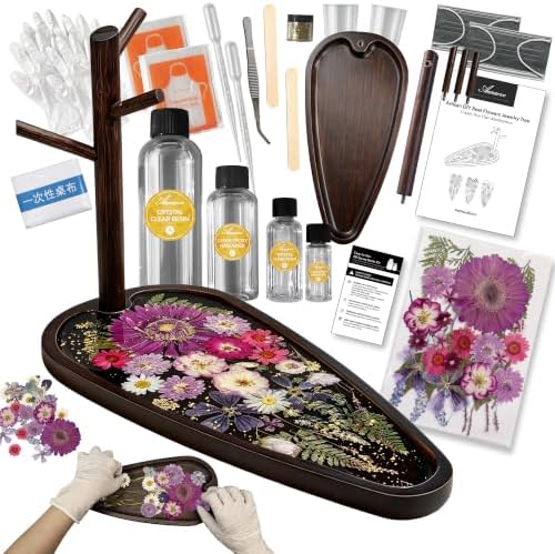 Auraeve All-in-One DIY Resin Craft Kit - Flower Jewelry Stand for Adults by AuraeveStudio
