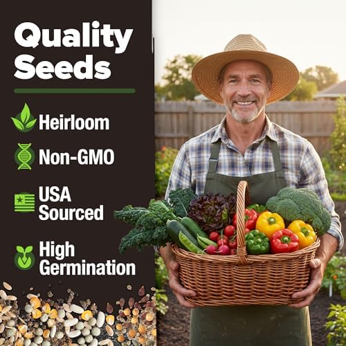 HOME GROWN 10 Variety Seed Vault, 5,700+ Seeds, Vegetable Garden Kit - Image 2