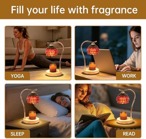 GEEZO Fragrance Candle Warmer Lamp，Electric Candle Warmer with Timer & Dimmer，Mom Christmas Birthday Gifts for Women, House Warming Gifts New Home Bedroom Decor - Image 3