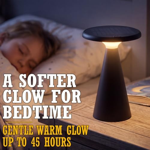 Solar Mushroom Lamp, Stepless Dimming, 45h Runtime, Black - Image 5