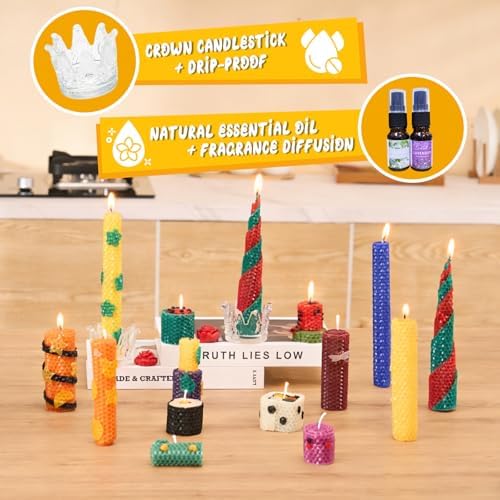 Beeswax Candle Making Kit for Kids, DIY 100% Pure Colorful Beeswax Sheets - Image 5