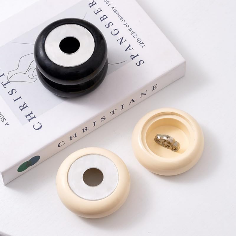 Incense Holder Modern Minimalist Circular Incense Stick Burner for Cones or Sticks for Yoga & Meditation, Enhance Atmosphere,Ceramic Ash Catcher Milky White - Image 2