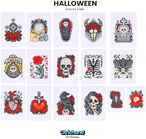 Citrichand Small Diamond Art Kits, Halloween Collection 16 Pack for Adults - Image 2