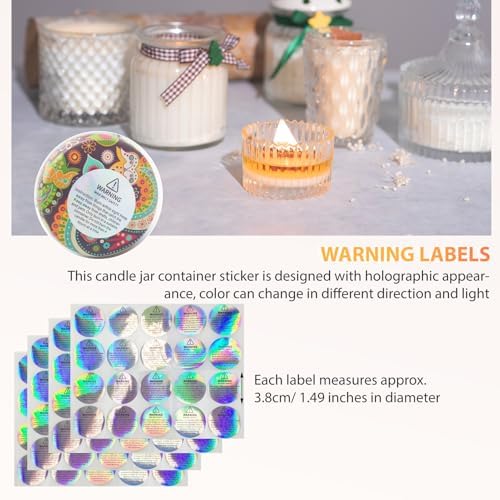 Candle Wick Stickers, Heat Resistant Double Sided Stickers, 200 PCS - Image 6