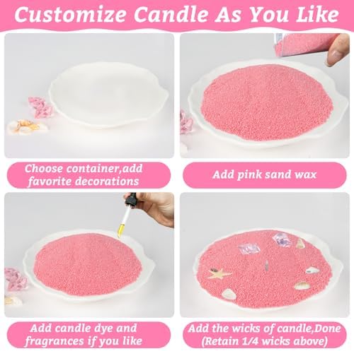 Sukh 15oz Sand Candles with Wicks - Colored Candle Sand Refillable Wax - Image 2