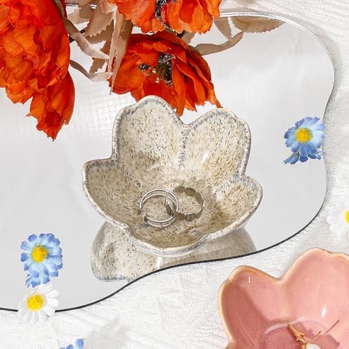 Koythin 2-Pack Camel Floral Ceramic Trinket Tray Set - Image 5