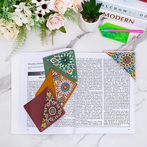 WIVICO 4Pcs Diamond Painting Bookmarks, Diamond Pearl Art Kits for Adults - Image 2