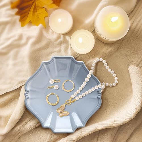 Ceramic Jewelry Dish, Decorative Tray for Rings Earrings Necklaces Bracelet Watch Keys, 4.50" Trinket Tray as Gifts for Women (Antique Court) - Image 5
