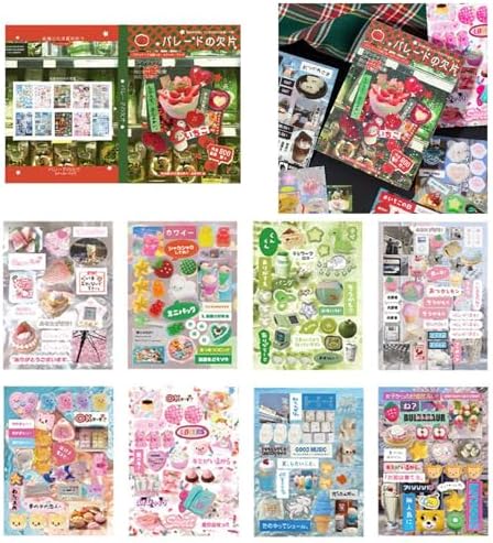 Japanese Manga Style Sticker Book: Heisei Retro Kawaii Stickers for Scrapbooking, Journaling - Cute Japan Stationery & Scrapbook Stickers for Adults, Notebooks (A-Romantic Memories) - Image 7