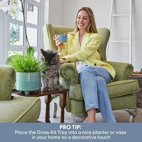Cat Grass Growing Kit -Organic Seed, Soil and BPA Free containers (Non GMO). All of Our Seed is Locally sourced! (1 Pack) - Image 6