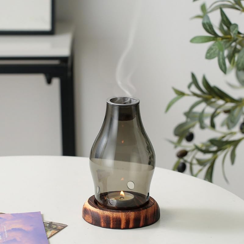 Delicate Glass Tealight Candle Holder Frankincense Resin Incense Burner, Incense Censer, Bakhoor Burner, Charcoal Incense Burner Diffuser Furnace Home Decoration - Image 6