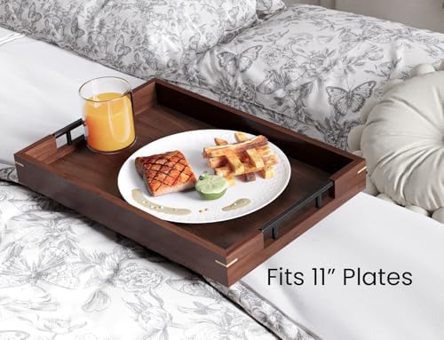 Fibogollo Walnuta Wood Serving Trays with Metal Handles(Large) - Image 3