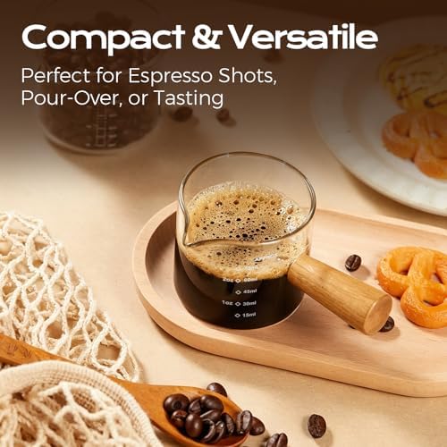 YARRAMATE 2.5oz Espresso Shot Cups, 2 Pack with V-Spout & Handle - Image 6