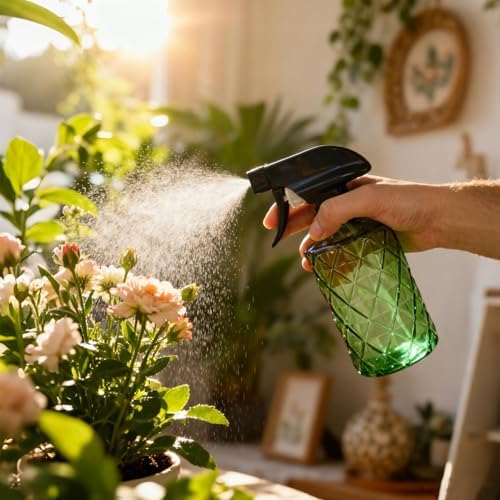 YYTSGG Green Glass Plant Mister Bottle, 12oz Refillable - Image 4
