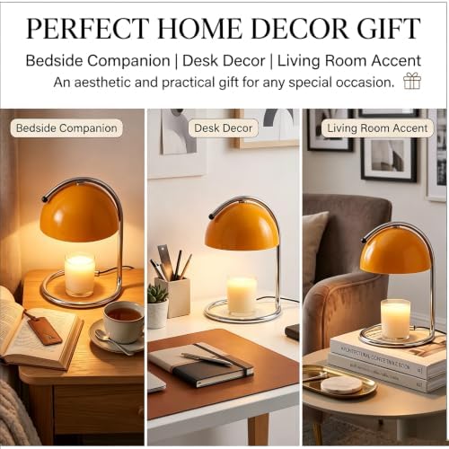 Modern Orange Candle Warmer Lamp - Image 5