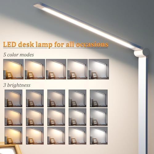 LED Desk Lamp with USB Ports,Touch Desk Lamps for Home Office with 5 Modes - Image 2