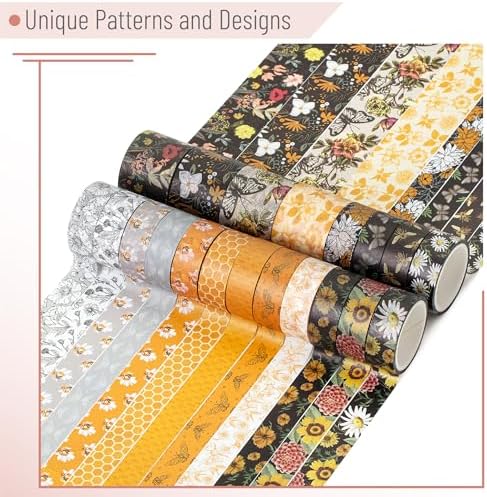 Mr. Pen- Washi Tape Set, 20 Rolls, Assorted Sizes, 4.37 Yards/Roll - Image 3
