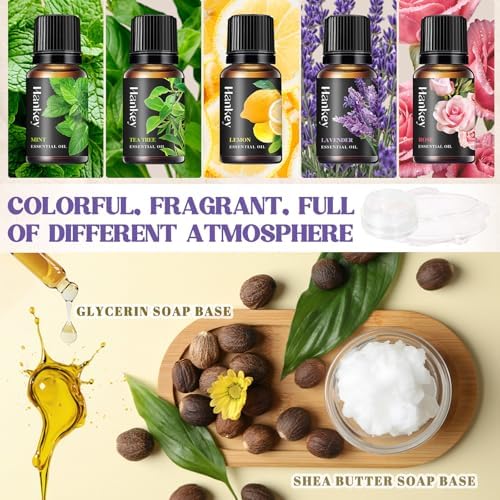 Jcoos Soap Making Kit, Soap Making Kit for Adults, Teen- Shea Butter Glycerin Melt and Pour Base, Molds, Dye, Fragrances, Dried Flowers, DIY Craft for Beginners Women,Gift Boxes for Mother's Day - Image 3