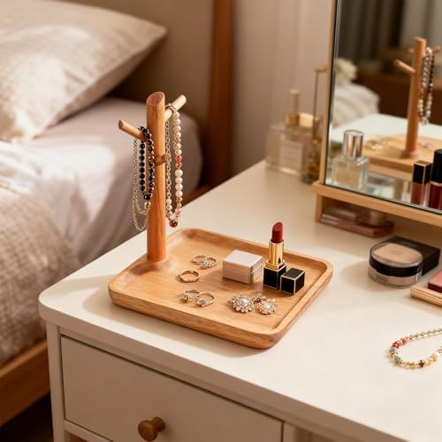 Acacia Wood Key Tray for Entryway Table (Square) - Image 7