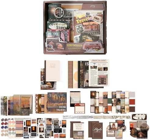 ETERLVTURE Literary Minimalist Series Scrapbook Supplies Kit (2 Styles), DIY Journaling & Diary Decorative Craft Set, Creative Birthday Gift for Women (A) by ETERLVTURE