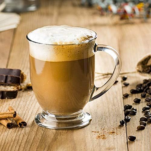Accguan 15oz/450ml Glass Coffee Mugs with Handles Set of 6 - Image 5