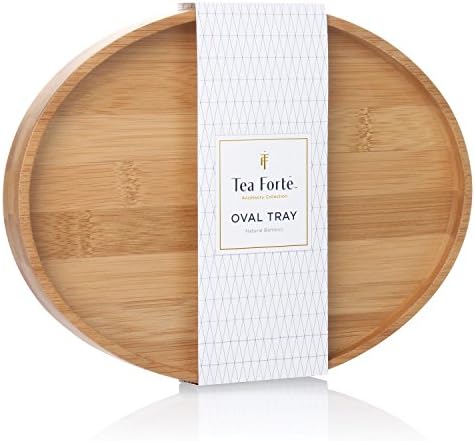 Tea Forte Small Oval Bamboo Tea Serving Tray by TeaForte