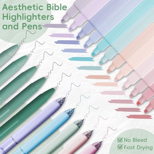 XKDOUS 50 Bible Study Supplies Journaling Kit with Journal and Case, Green - Image 4