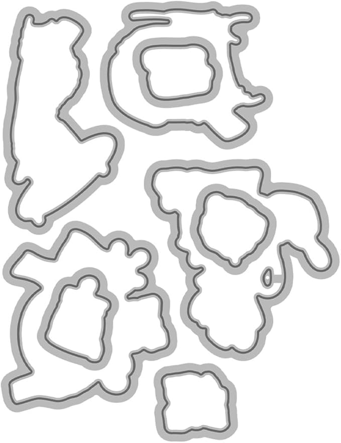 Enjoy Life Bread Stamps and Cutting Dies for Card Making DIY Transparent Silicone Clear Stamp and Metal Die Cuts Sets for Scrapbooking Paper Greeting Cards Decor Seals Craft Supplies
