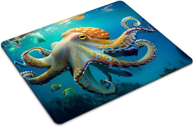 Square Mouse Pad Jellyfish,Gaming Mouse Pads for Desk,Soft Computer Waterproof Non-Slip Mouse Mat