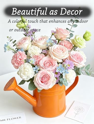 Small Watering Can for Indoor Plants, Orange, 1L - Image 2