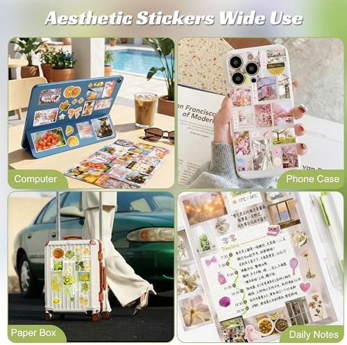 Dreamcore Sticker Book - 30 Sheets Japanese Retro Sticker Book for Adults & Journaling, Scrapbook Sticker Book with Shiny, Matte & Glossy Aesthetic Scenery (Dreamcore 1) - Image 6