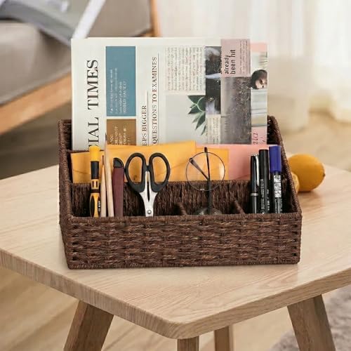 Mail Organizer Countertop, Mail Organizer, Mail Sorters, Magazine File Holder, Desk Organizer and Accessories, Dark Brown - Image 7