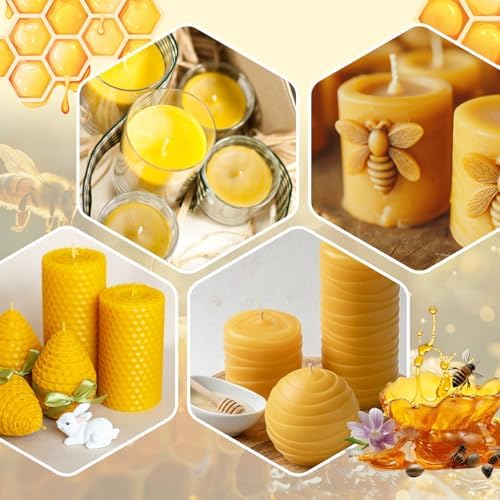Ksedcon 5lbs Beeswax Candle Making Kit with Digital Wax Melting Pot - Image 5