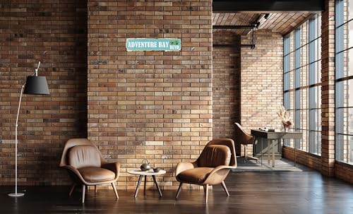 Funny Adventure Bay Blvd Man Cave Accessories Kitchen Signs Farmhouse Wall Decor Vintage Metal Tin Signs Street Signs Home Room Door Decor 4x16 in - Image 5