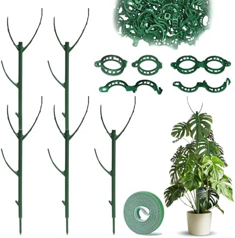 5 Pack Stackable Plant Support Stakes Indoor/Outdoor Support Pole by Unknown