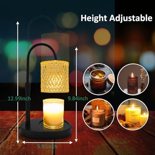 Candle Warmer Lamp with Timer Dimmable Height Adjustable, Birthday Gifts for Women Mom, House Warming Gifts New Home Decor, Candle Warmer for Jar Candles - Image 4